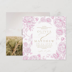 Toile De Jouy French Wedding Invitation