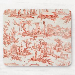 Toile de Jouy, illustrating the processes of manuf Mouse Pad