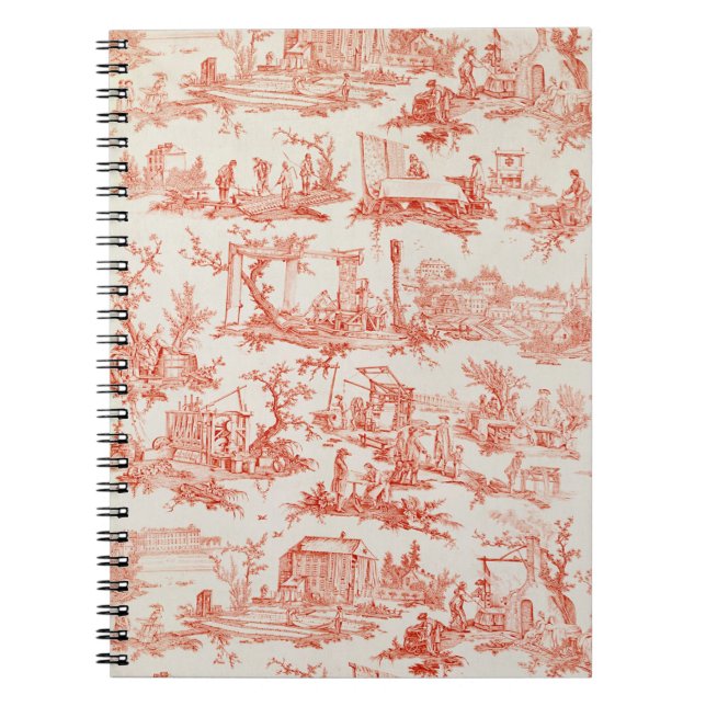 Toile de Jouy, illustrating the processes of manuf Notebook (Front)