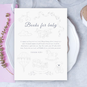 Toile De Jouy Nursery Books for baby Enclosure Card