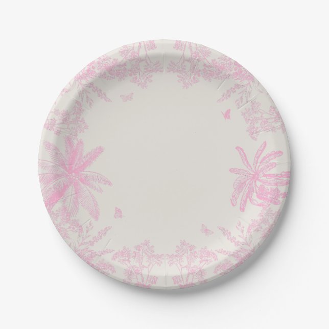 Toile de jouy paper plate (Front)