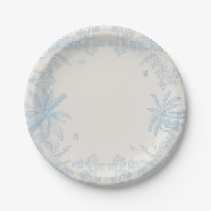 Toile de jouy paper plate