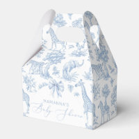 Toile de Jouy Safari animals dusty blue elegant 