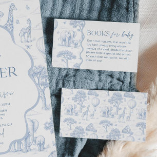 Toile De Jouy Safari Baby Shower Books for Baby Business Card