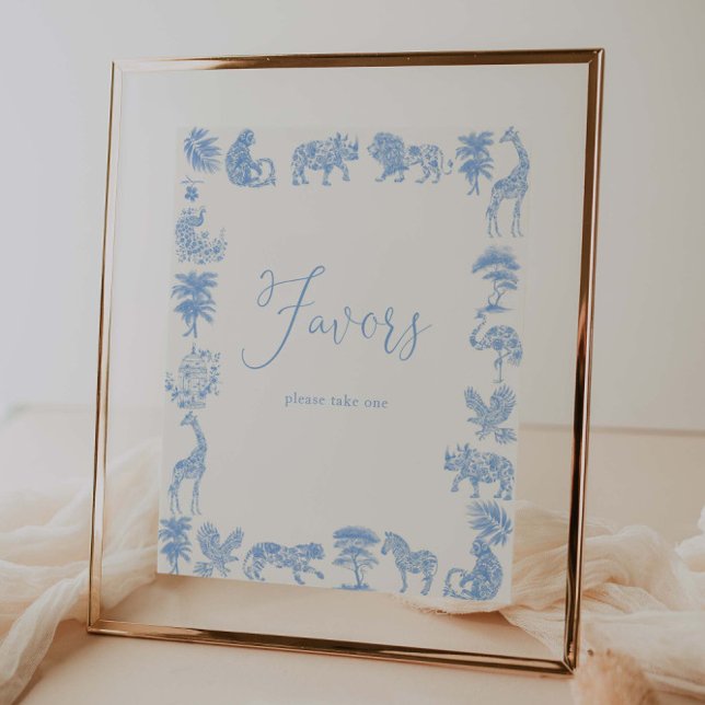 Toile De Jouy Safari Baby Shower Favours Poster (Creator Uploaded)