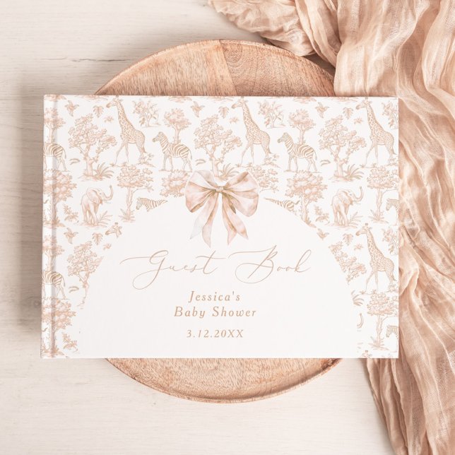 Toile de Jouy Safari Boho Baby shower Guest Book (Creator Uploaded)
