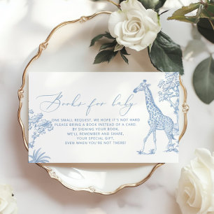 Toile de jouy Safari Books for baby ticket Enclosure Card