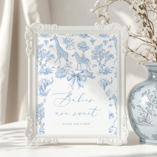 Toile de Jouy Safari French Babies are sweet Poster