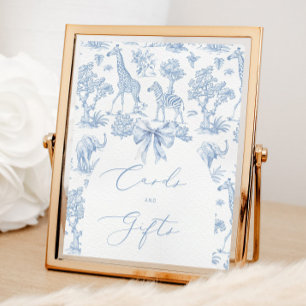 Toile de Jouy Safari French Cards and gifts Poster