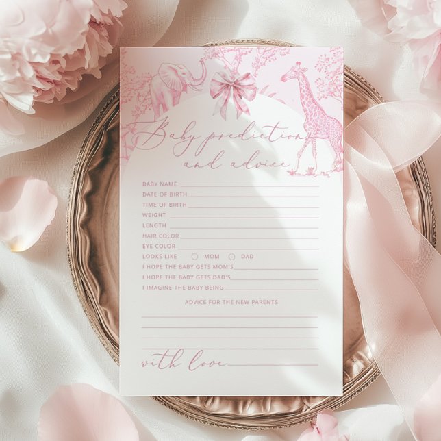 Toile de Jouy Safari Predictions and advice card (Creator Uploaded)