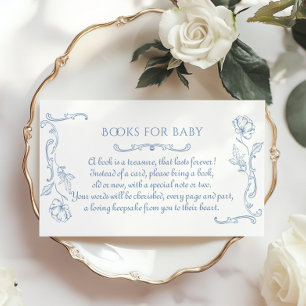 Toile de jouy teddy bear vintage Books for baby Enclosure Card