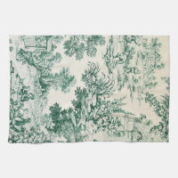 Toile de Jouy vert