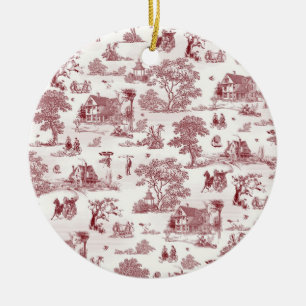 Toile De Jouy - Vintage Afternoon Ceramic Tree Decoration