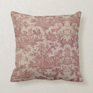 Toile de jouy Vintage Illustration Cushion
