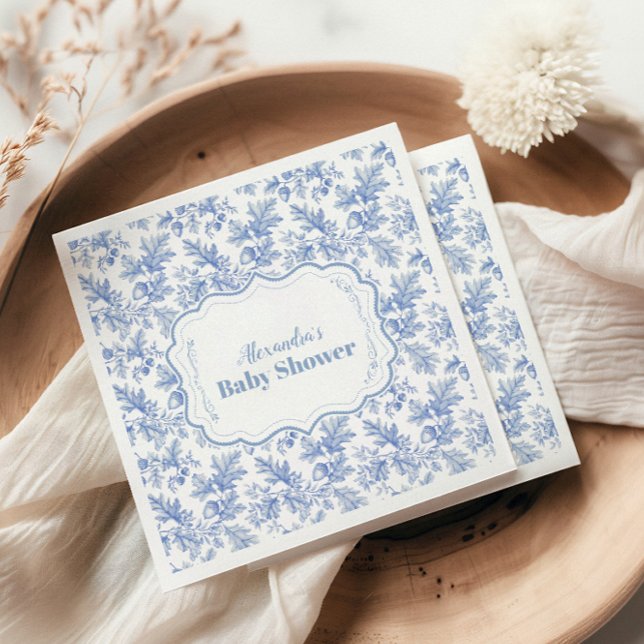 Toile De Jouy Woodland  Baby Shower Napkin (Creator Uploaded)