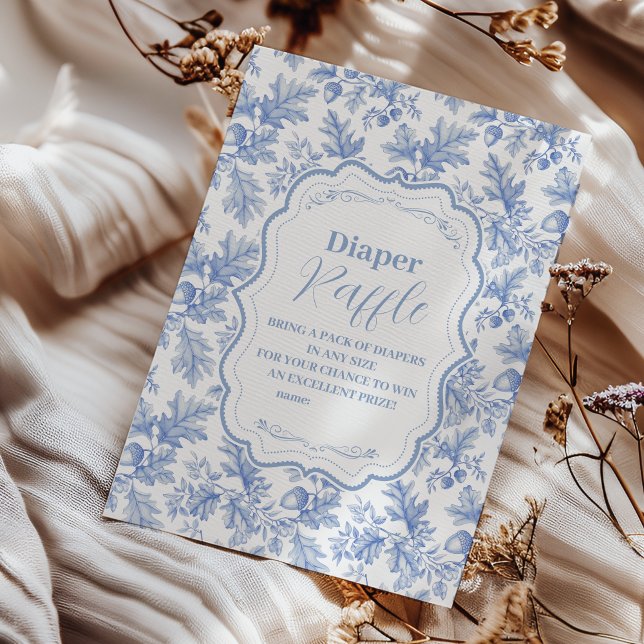 Toile De Jouy Woodland Diapper Raffle Enclosure Card (Creator Uploaded)