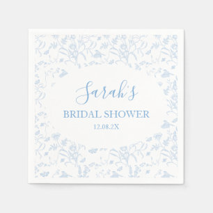 Toile Floral Bridal Shower Napkin