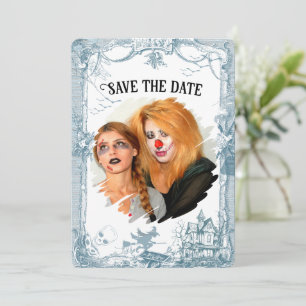 Toile Halloween Save the date Photo Invitation
