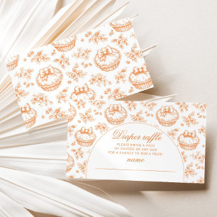 Toile Litte Cutie Pie Diaper raffle arch Enclosure Card