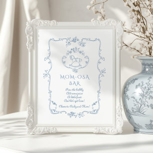 Toile Momosa bar Vintage frame Bubbly bar  Poster
