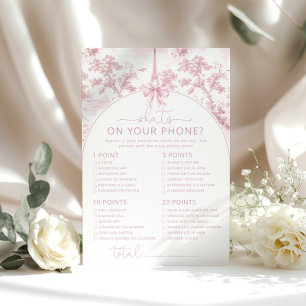Toile Paris what's on your phone pink bridal game