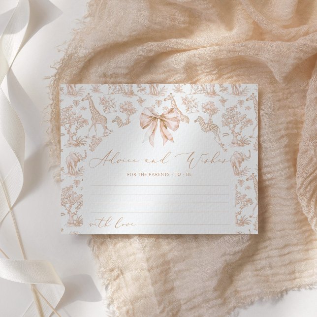 Toile Safari Advice and wishes for parents card (Creator Uploaded)