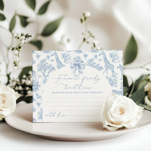 Toile Safari Favourite Family Traditions card