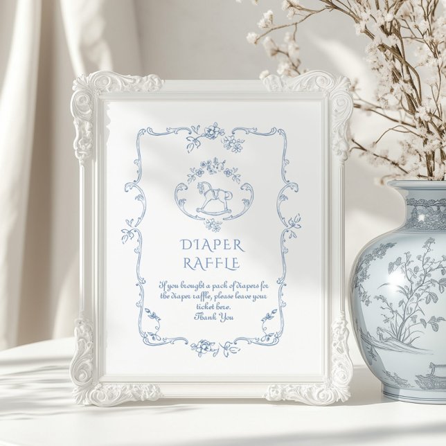 Toile Vintage Chinoiserie Diaper raffle Poster (Creator Uploaded)