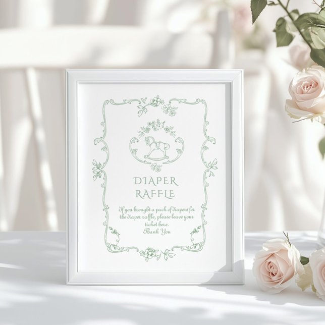 Toile Vintage Chinoiserie Diaper raffle Poster (Creator Uploaded)