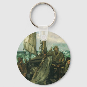Toilers of the Sea by Edouard Manet, Vintage Art Key Ring