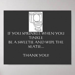 TOILET BATHROOM RULES POSTER