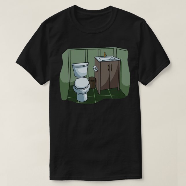 Toilet Bathroom Sink T-Shirt (Design Front)