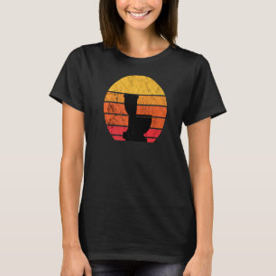 Toilet Bowl Plumber Retro Sunset Pipefitter Plumbi T-Shirt
