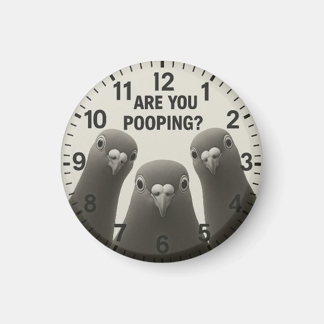 Toilet decor bathroom pigeon are you pooping magnet (Front)