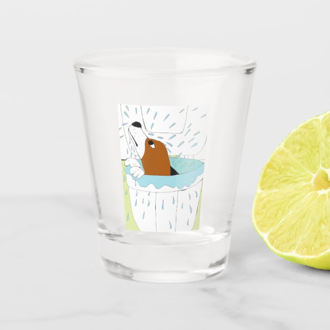 toilet dog  shot glass (Front)
