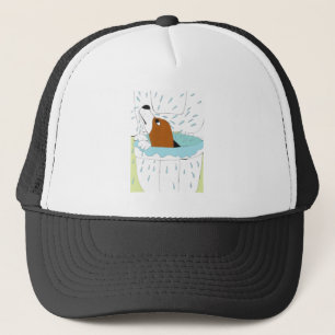 toilet dog trucker hat