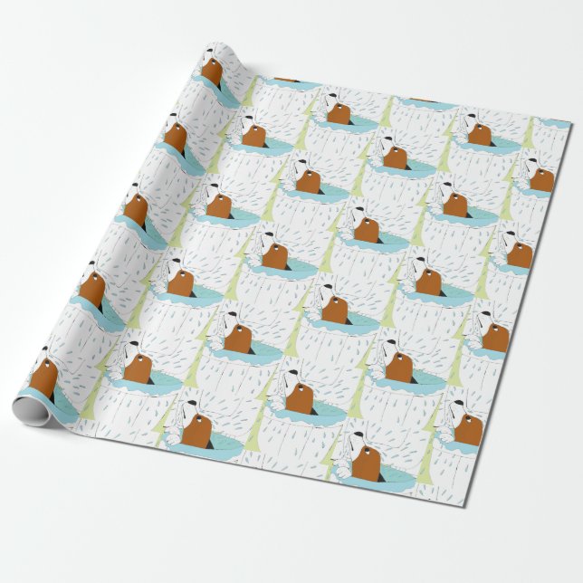 toilet dog  wrapping paper (Unrolled)