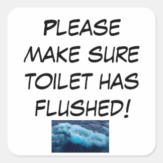 Toilet Flushing Reminder Sticker