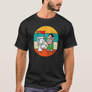 Toilet Golf Golfer  Vintage Retro T-Shirt