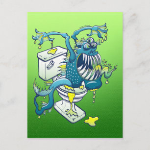 Toilet Monster Postcard