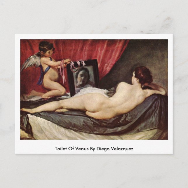 Toilet Of Venus By Diego Velazquez Postcard (Front)