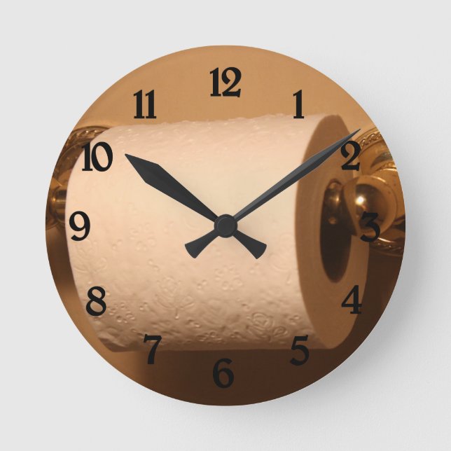 Toilet Paper Bathroom Clock (Front)