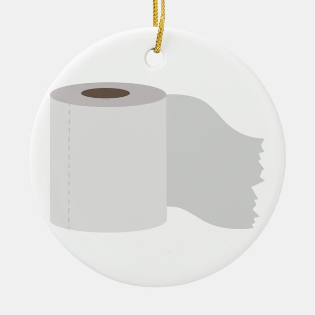 Toilet Paper Ceramic Ornament (Front)