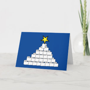 Toilet Paper Christmas Tree Greeting Card