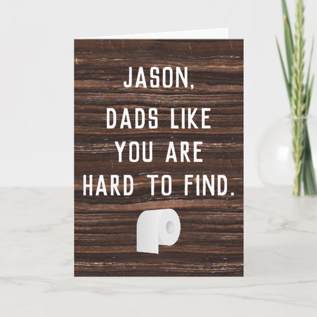 Toilet Paper Custom Funny Father's Day Card (Front)