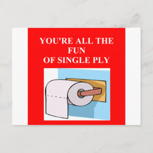 toilet paper insult postcard