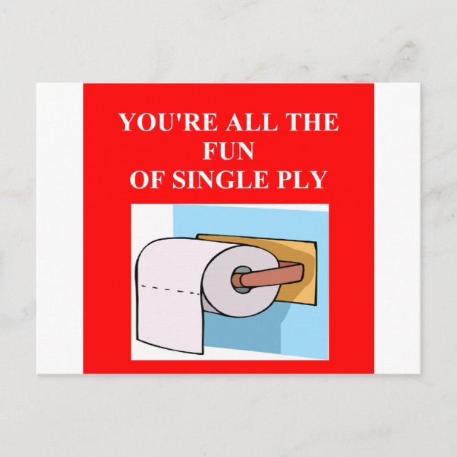 toilet paper insult postcard (Front)