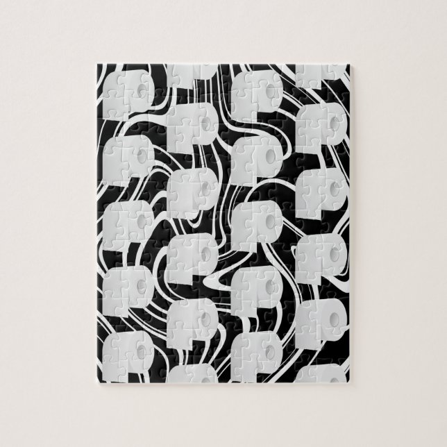 Toilet Paper Pattern Jigsaw Puzzle (Vertical)