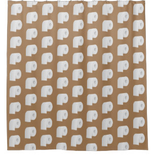 Toilet Paper Pattern Shower Curtain