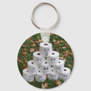 Toilet Paper Pyramid Key Ring